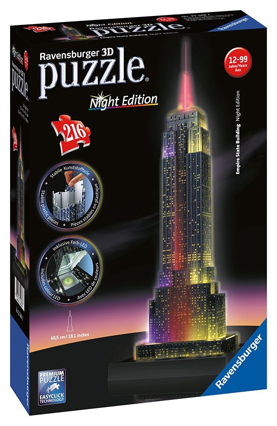 Ravensburger 3D puzzle svítící Empire State Building Noční edice 216 ks