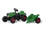 Rolly Toys Šlapací traktor Rolly Kid s vlečkou - zelený