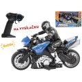 Mikro Trading R/C motorka s jezdcem na dálkové ovládání 26cm 1:10, na baterie 2.4GHz modrá