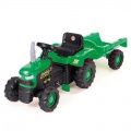 DOLU Dětský traktor šlapací s vlečkou zelený