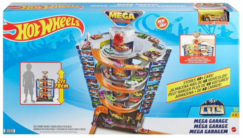 Hot Wheels City vylepšená Mega Garáž Mattel