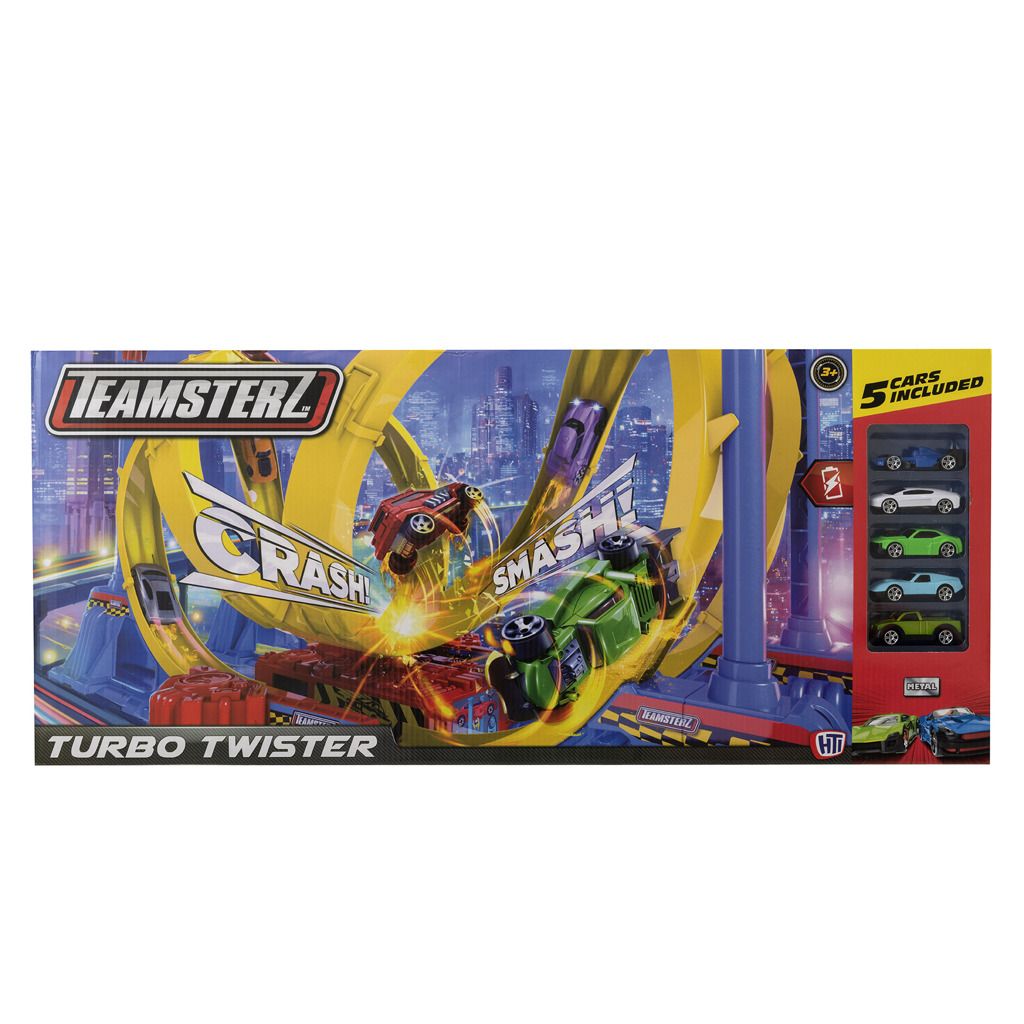 Teamsterz dráha Turbo Twisters s 5 autíčky All Toys